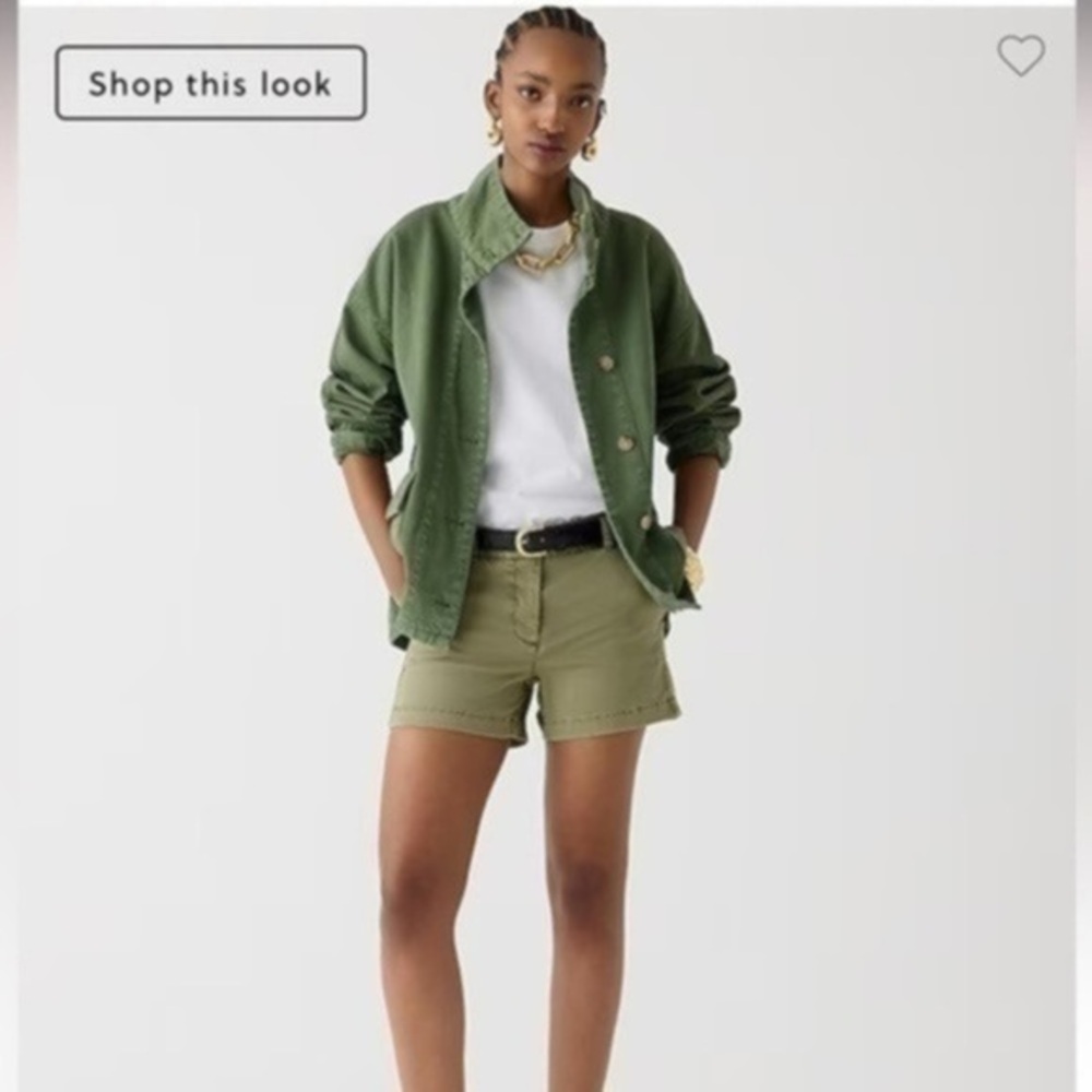 J. Crew stretch chino short size 4 green